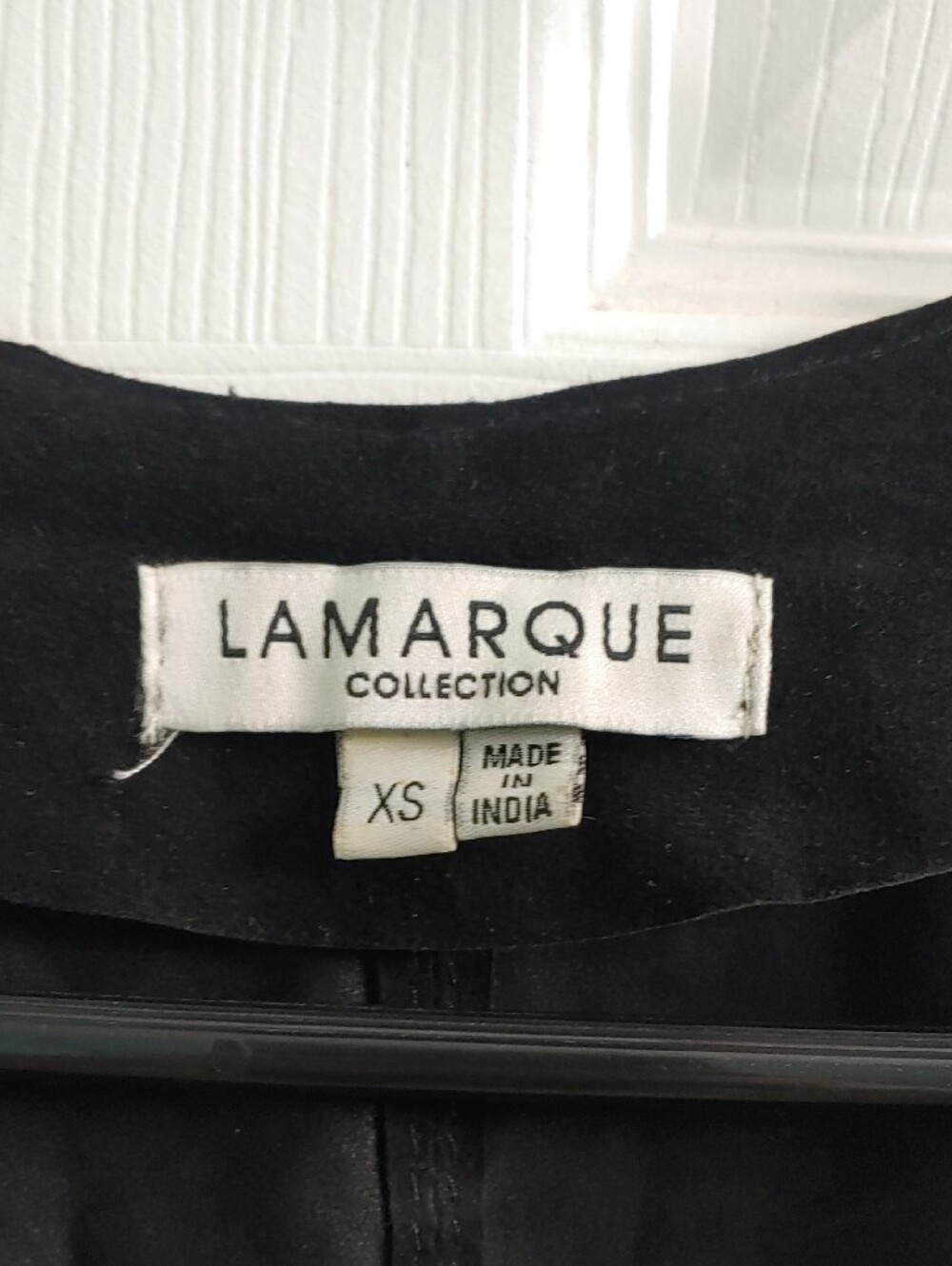 Lamarque Black Leather Fringe Vest Suede Western Festival Women's Size XS - Picture 2 of 6